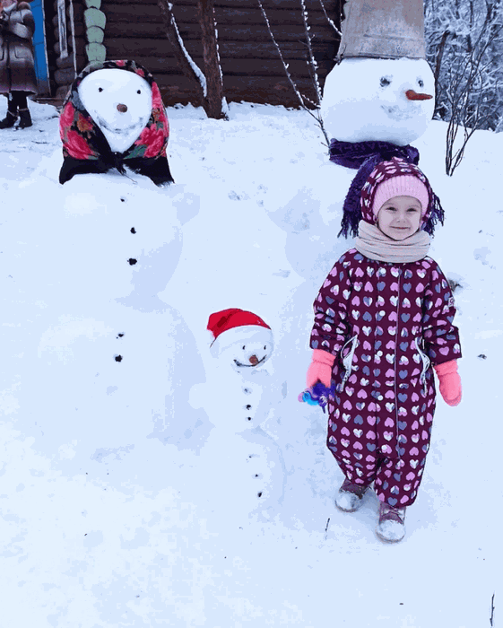 Славное семейство снеговиков от Ирины Вакарь
