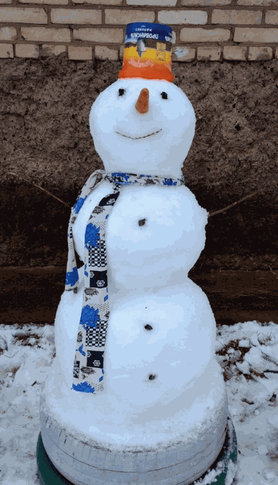 Чудо-снеговик от Анны Екимовой